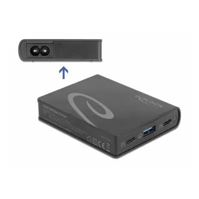 Incarcator priza GaN 2 x USB type-C PD 3.0 + 1 x USB-A 65W, Delock 41452