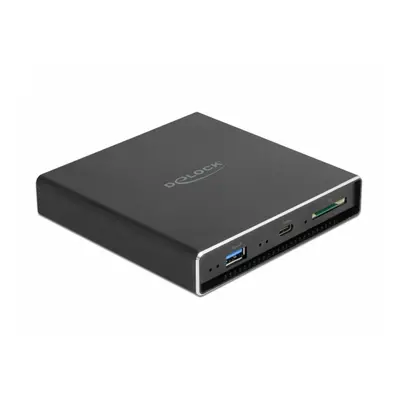 Rack extern USB-C pentru SATA HDD / SSD 2.5" + USB-C + USB-A + slot SD, Delock 42618