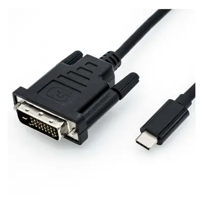 Cablu USB tip C la DVI T-T 1m Negru, Roline 11.04.5830