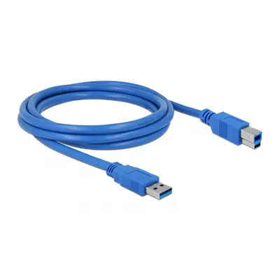 Cablu USB 3.0 tip A la tip B 2m T-T albastru, Delock 82434