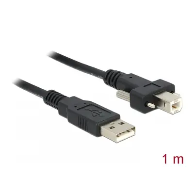 Cablu imprimanta USB la USB-B 2.0 1m cu suruburi, Delock 83594