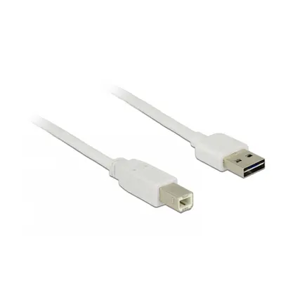 Cablu EASY-USB 2.0 tip A la USB-B T-T 5m Alb, Delock 85155