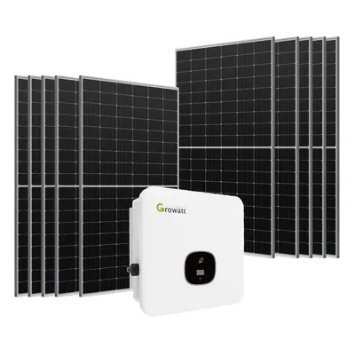 Kit Invertor Hibrid Tifazat Growatt 5KW si 10 panouri Canadian Solar 555W, KIT5KW-TRIF-550MS