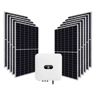 Sistem fotovoltaic Monofazat, Hibrid 6KW, Invertor Huawei si Panou fotovoltaic Canadian Solar Hi