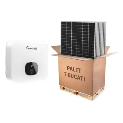 Sistem fotovoltaic Monofazat On-Grid 3KW, Invertor Growatt si Panou fotovoltaic Canadian Solar C