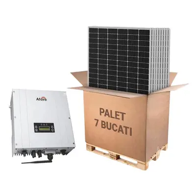 Sistem fotovoltaic cu Invertor monofazat ON-GRID 3KW Afore, 7 panouri Canadian Solar 460W, KIT H