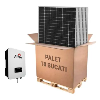 Sistem fotovoltaic cu invertorul On-Grid, Trifazat, 10KW, 18 panouri Canadian Solar, 555W, KIT B