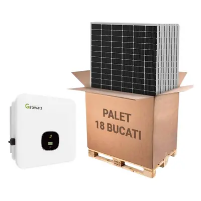 Sistem fotovoltaic cu Invertor Hibrid Tifazat GROWATT 8KW si 18 panouri Canadian Solar 460W, KIT