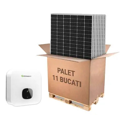 Sistem fotovoltaic cu invertor On-Grid monofazat, 5KW, 11 panouri Canadian Solar, 460W, KIT MIN-