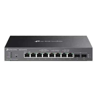 Switch Omada Tp-Link, 8 x porturi 2.5G PoE+, 2 x SFP+ 10G, 160W, Fanless, L2+ Smart Managed, SG2