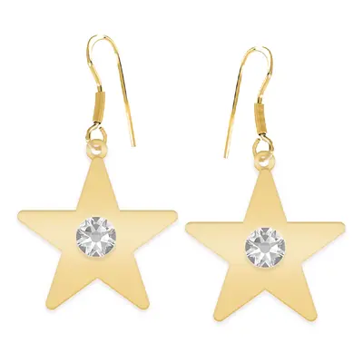 Little Star - Cercei personalizati steluta cu tortita deschisa din argint 925 placat cu aur galb