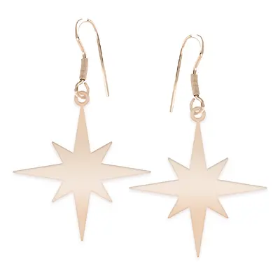 Star Light - Cercei personalizati steluta cu tortita deschisa din argint 925 placat cu aur roz