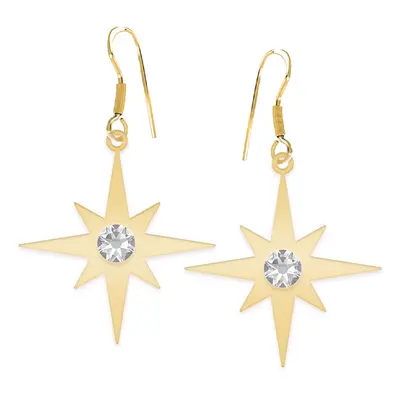 Star Light - Cercei personalizati steluta cu tortita deschisa din argint 925 placat cu aur galbe