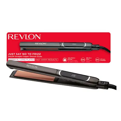 Placa de indreptat parul REVLON Salon Straight Copper Smooth Styler RVST2175E2, afisaj LCD