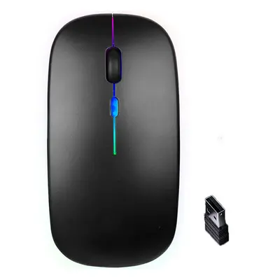 Mouse fara fir MR12, Wi-Fi, Bluetooth, 2.4Ghz, 1600 dpi, RGB, Compatibil Windows / Android