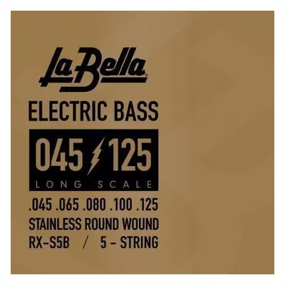 La Bella RX-S5B Bass RX Stainless Steel 45-65-80-100-125 Set de 5 corzi pentru bas