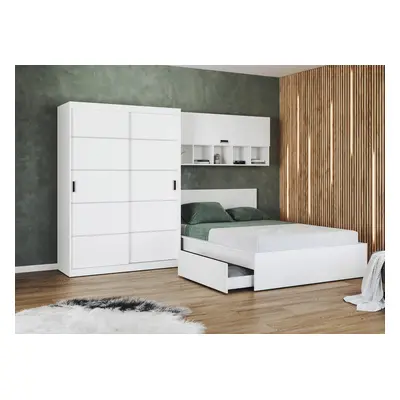 Set dormitor alb pat netapitat - Blanco - Configuratia 19