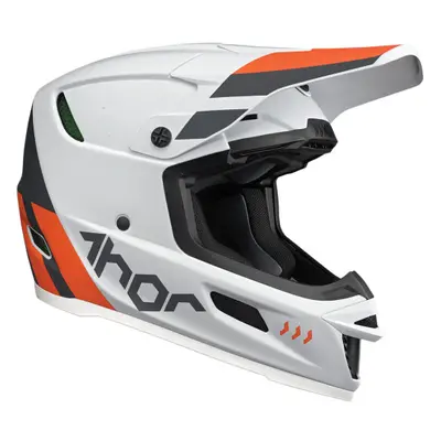 Casca Cross/atv Thor Cube Reflex, Culoare Alb/portocaliu, Marime 2xl