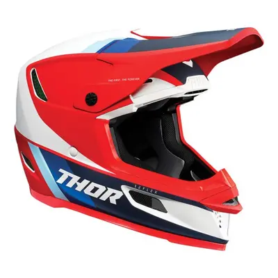 Casca Atv/cross Thor Reflex Apex Rosu/alb/albastru, Marime M