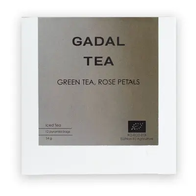 Ceai verde cu petale de trandafir, bio, 12 piramide - ICED TEA, Gadal Tea