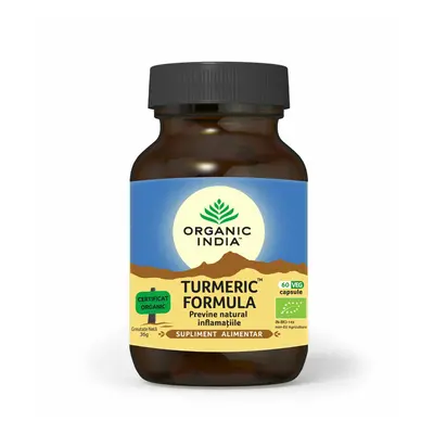 Turmeric Formula NEW, Antiinflamator Natural, eco, 60 cps, Organic India