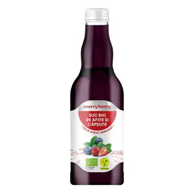 Suc de afine si capsune, bio, 200ml, MerryBerry