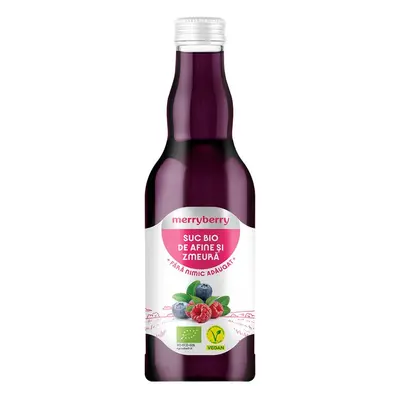 Suc de afine si zmeura, bio, 200ml, MerryBerry