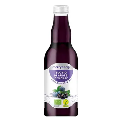 Suc de afine si coacaze, bio, 200ml, MerryBerry