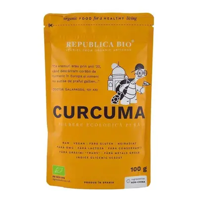 Curcuma (turmeric), pulbere ecologica pura Republica BIO, 100 g