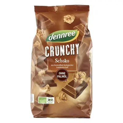 Cereale crunchy cu ciocolata bio 750g, Dennree