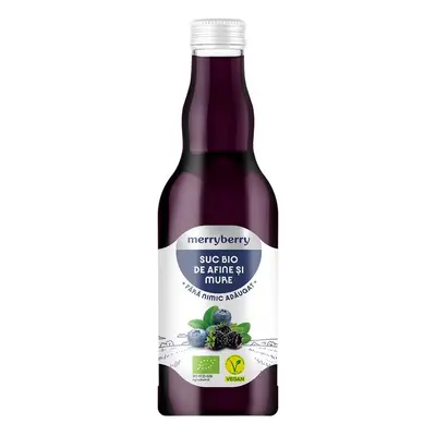 Suc de afine si mure, bio, 200ml, MerryBerry