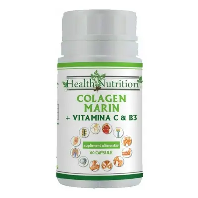 Colagen marin Forte + Vitamina B3 + Vitamina C, 60 tablete - Health Nutrition