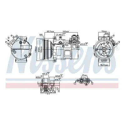 Compresor climatizare aer conditionat potrivit VOLVO S60 III, V60 I, V60 II, XC40, XC60 II 1.5-2