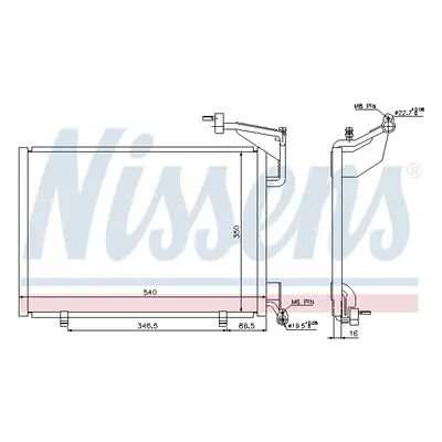 Radiator aer conditionat AC potrivit FORD B-MAX, FIESTA VI, TOURNEO COURIER B460, TRANSIT COURIE