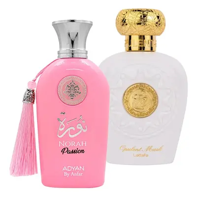 Pachet 2 parfumuri, Opulent Musk si Norah Passion by Adyan, femei, 100ml