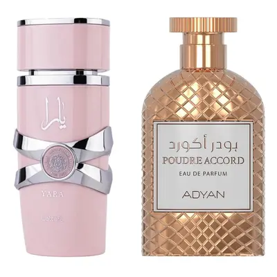 Pachet 2 produse, Yara Lattafa si Poudre Accord by Adyan, 100 ml