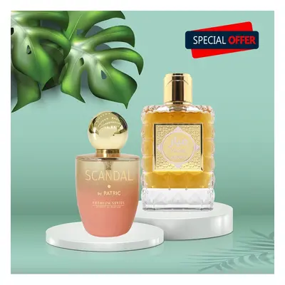 Pachet 2 parfumuri, Scandal by Patric si Mayar by Adyan, femei, 100 ml