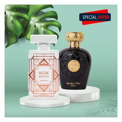 Pachet 2 produse, Musk Essential by Adyan si Opulent Oud by Lattafa, 100 ml