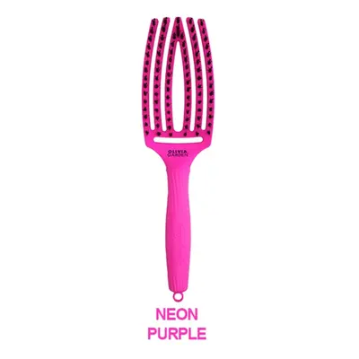 Perie de Par Curbata Olivia Garden Fingerbrush Thinkpink Neon Purple