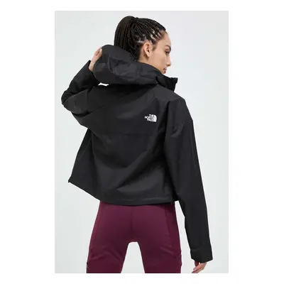 The North Face jacheta de exterior Cropped Quest culoarea negru, de tranzitie, oversize