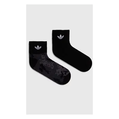 adidas Originals sosete 2-pack culoarea negru, IU0186