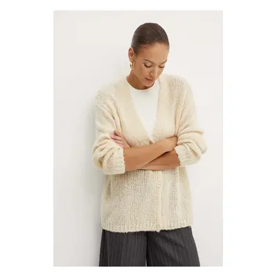 Weekend Max Mara cardigan din lana culoarea bej, călduros, 2425346011600