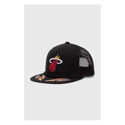 Mitchell&Ness sapca NBA MIAMI HEAT culoarea negru, cu imprimeu