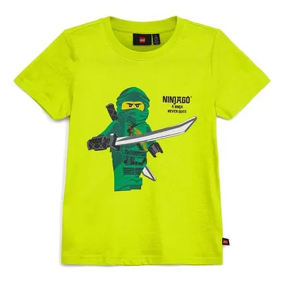 Lego tricou de bumbac pentru copii culoarea galben, cu imprimeu