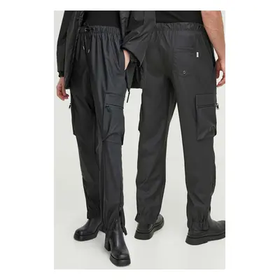 Rains pantaloni de trening 18850 Pants culoarea negru, neted