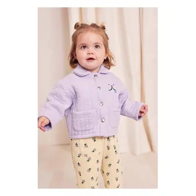 Bobo Choses bluza bebe Funny face culoarea violet, neted, 224AB039