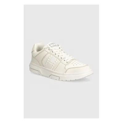 Tommy Jeans sneakers THE BROOKLYN MIX MEDIA culoarea alb, EN0EN02577