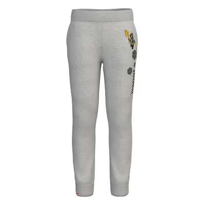 Lego Wear pantaloni de trening din bumbac pentru copii culoarea gri, cu imprimeu