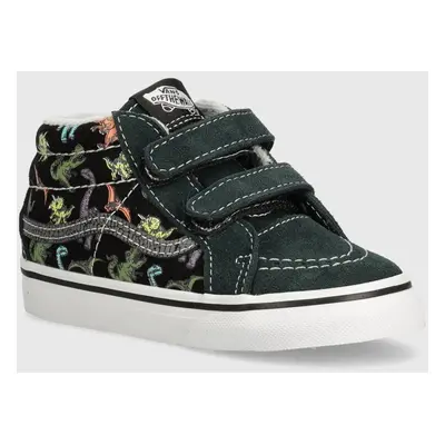 Vans adidasi de piele intoarsa pentru copii SK8-Mid Reissue culoarea verde, VN000CQ0BS51