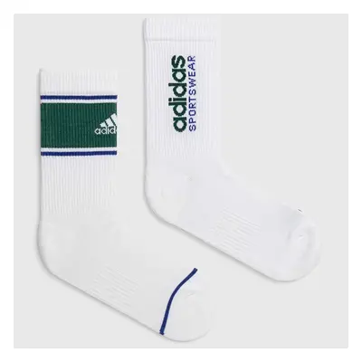 adidas sosete 2-pack culoarea alb, IY7820